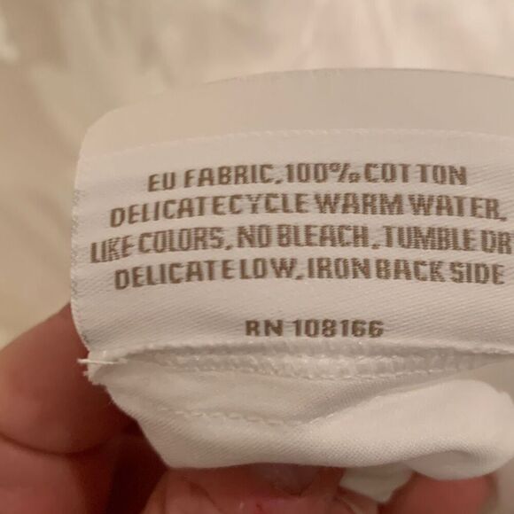 Haute Home Small White Spa Robe - Ruffle Trim & Belt - Luxury Cotton - Picture 8 of 8